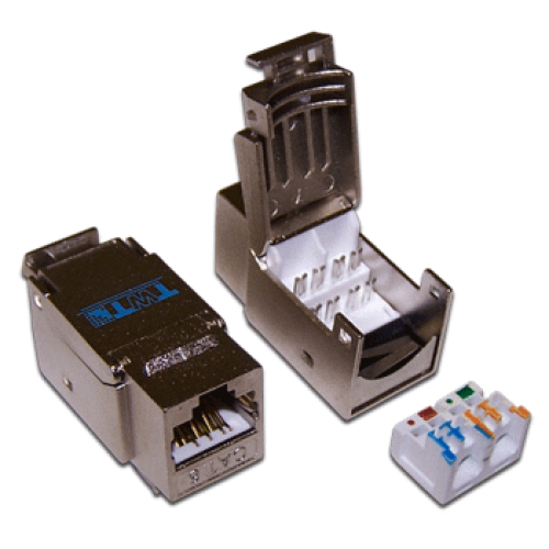 Модуль Keystone RJ45, Cat.6, STP, 90 градусов, белый