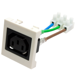 Гнездо IEC 60320 C13, 10A, 250V, формата Mosaic, 45x45 мм