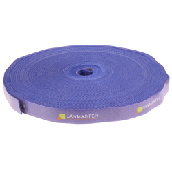 Хомут-липучка LANMASTER шириной 20 мм, 30 м, синий
