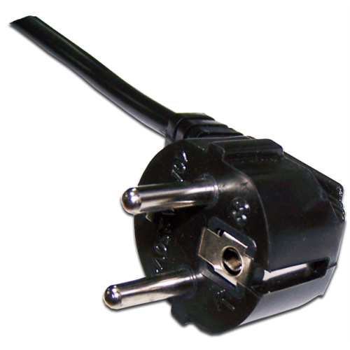 Шнур питания C13-Schuko угловая, 220В, 10А, черный, 5 метров