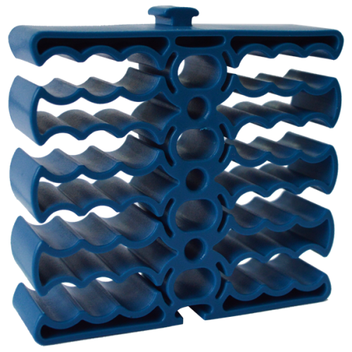 Кабельная гребенка на 24 кабеля, синяя