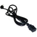 Шнур питания C19-Schuko угловая, 3х1.5, 220В, 16А, черный, 0.5 метра