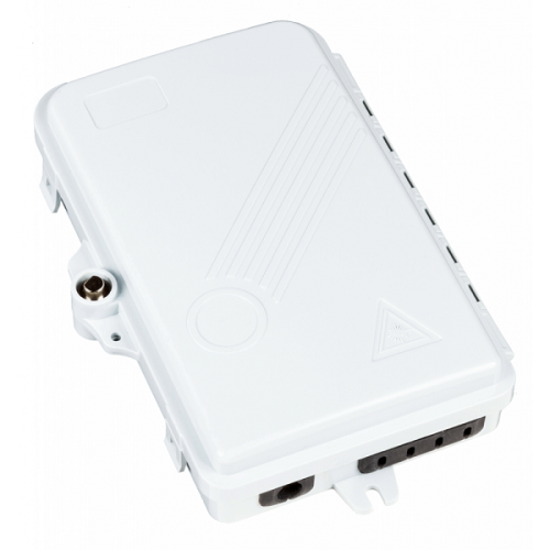 Настенный распределительный бокс на 4 волокна, наружной установки, IP65