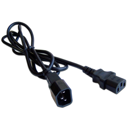 Шнур питания C13-C14, 220В, 10А, черный, 2 метра