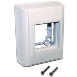 Базовый настенный бокс на 1 модуль Mosaic 45x45, с боковыми стенками, белый