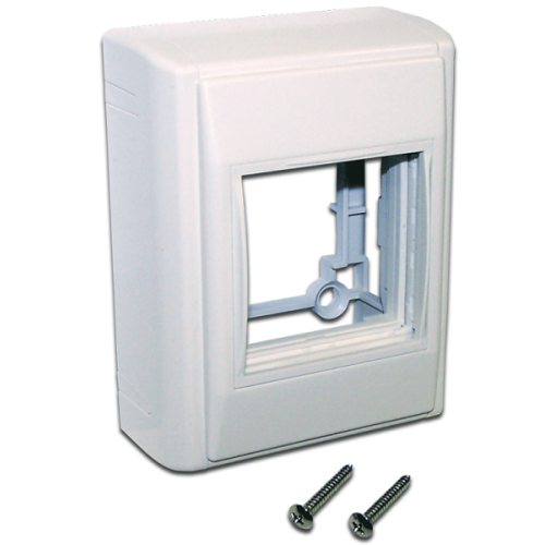 Базовый настенный бокс на 1 модуль Mosaic 45x45, с боковыми стенками, белый