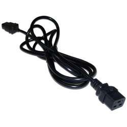 Шнур питания C19-C20, 3х1.5, 220В, 16А, черный, 0.5 метра