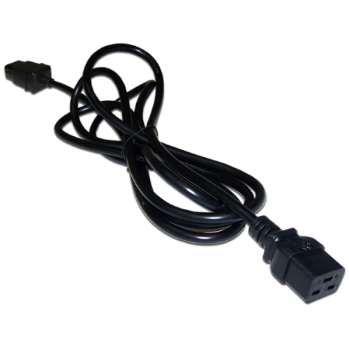 Шнур питания C19-C20, 3х1.5, 220В, 16А, черный, 0.5 метра