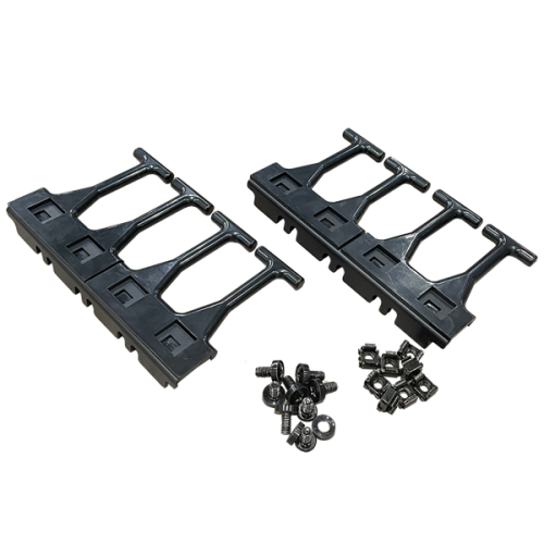 Кабельная гребенка 4U универсальная, с пальцами глубиной 106 мм, 2 шт. в комплекте, черная