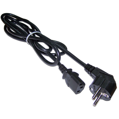 Шнур питания C13-Schuko угловая, 220В, 10А, черный, 5 метров