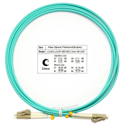 Cabeus FOP-50-LC-LC-2m Шнур оптический duplex LC-LC 50/125mm OM3 2м LSZH