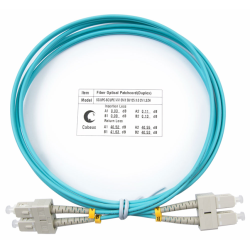 Cabeus FOP-50-SC-SC-2m Шнур оптический duplex SC-SC 50/125 mm OM3 2м LSZH