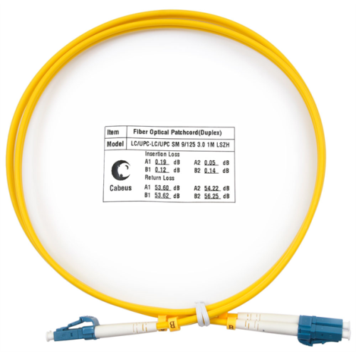 Cabeus FOP(d)-9-LC-LC-1m Шнур оптический duplex LC-LC 9/125 sm 1м LSZH