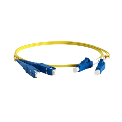 Патч-корд оптический TWT, PVC, дуплексный, LC/UPC-SC/UPC, SM OS2, 2.0 м