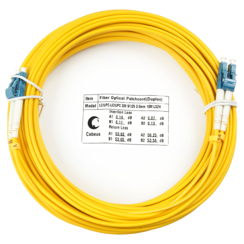 Cabeus FOP(d)-9-LC-LC-25m Шнур оптический duplex LC-LC 9/125 sm 25м LSZH
