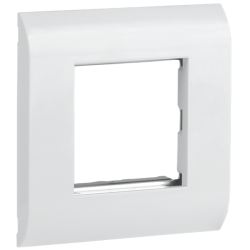 ITK Лицевая рамка для мод. Mosaic 80х80мм мет. суппорт бел.
