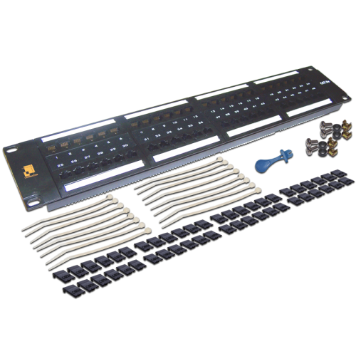 Патч-панель LANMASTER 48 портов, UTP, кат.5E, 2U