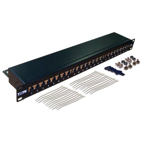 Патч-панель TWT 24 порта, STP, кат.6, 1U