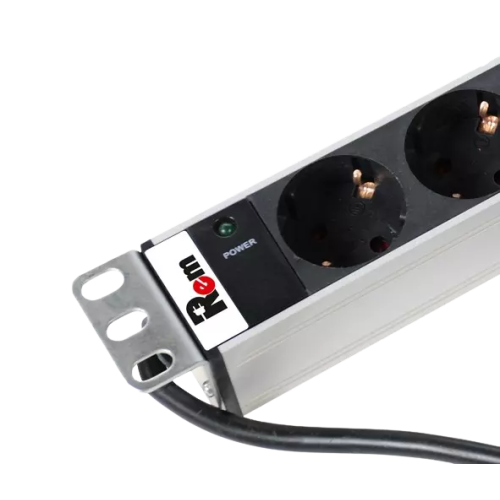 ЦМО Блок розеток Rem-16 с инд., 9 Schuko, 16 A, алюм., 19