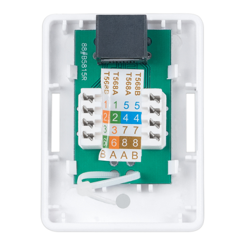 Cabeus WS-8P8C-Cat.6-1 Розетка компьютерная RJ-45(8P8C), категория 6, одинарная, внешняя, Dual IDC