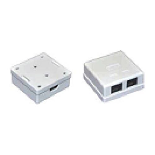 ITK Настенная информационная розетка RJ45 8P8C, кат.6 UTP, 2-порта, белая