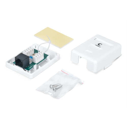 Cabeus WS-8P8C-Cat.6-1 Розетка компьютерная RJ-45(8P8C), категория 6, одинарная, внешняя, Dual IDC
