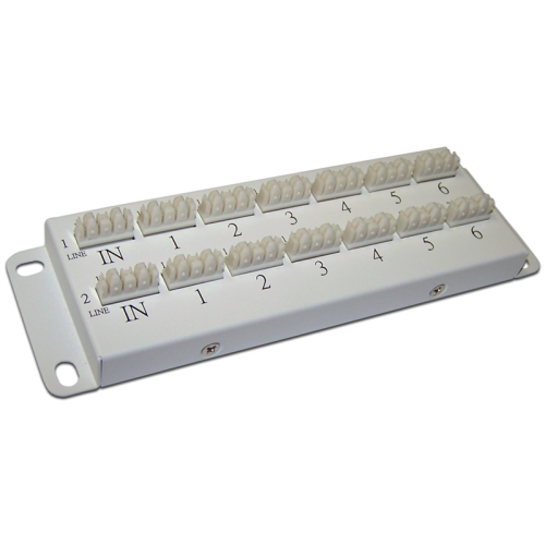 Коммутационная телефонная панель, параллельное подключение 2х6