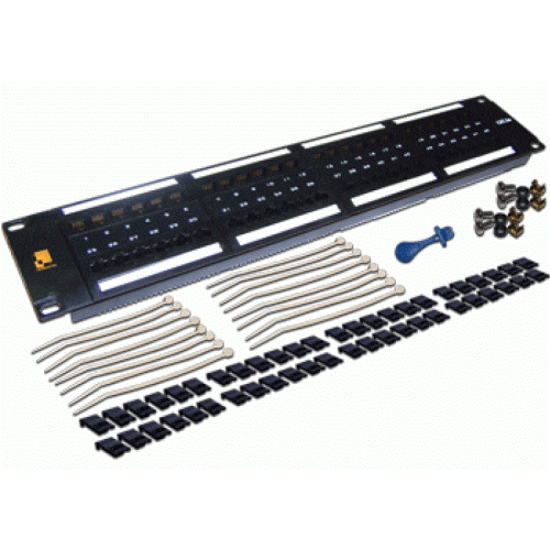 Патч-панель LANMASTER 48 портов, UTP, кат.6, 2U