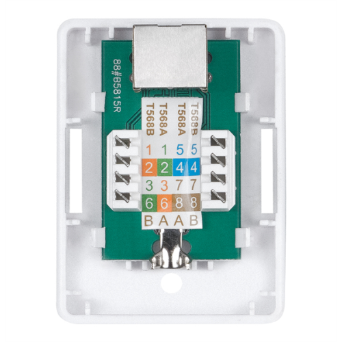 Cabeus WS-8P8C-Cat.6-SH-1 Розетка компьютерная RJ-45(8P8C), категория 6, экранированная, одинарная, внешняя, Dual IDC