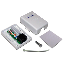 Настенная розетка, 1 порт RJ-45 категории 6, UTP, белая