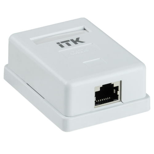 ITK Настенная инф. розетка RJ45 кат. 6 FTP 1-порт
