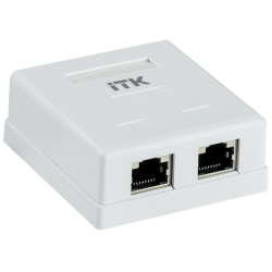 ITK Настенная инф. розетка RJ45 кат. 6 FTP 2-порт