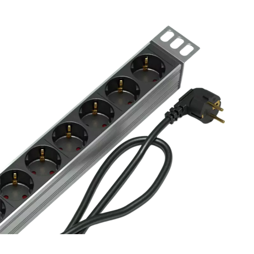 ЦМО Вертикальный блок розеток Rem-16 с авт. 16А, 20 Shuko, 16A, алюм., 33-38U, шнур 3 м.