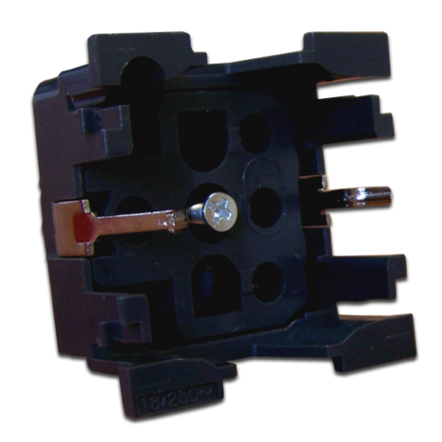 Механизм электрической розетки Mosaic 45x45, нем. ст., 2K+3, 16A, без лицевой панели