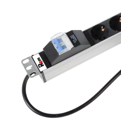 ЦМО Вертикальный блок розеток Rem-16 с авт. 16А, 20 Shuko, 16A, алюм., 33-38U, шнур 3 м.