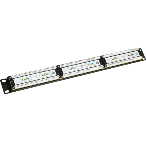 Патч-панель LANMASTER 24 порта с индикаторами, UTP, кат.5E, 1U