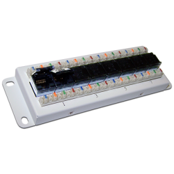 Патч-панель UTP Cat.5e, 8 портов, фронтальный монтаж