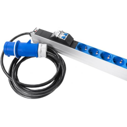 ЦМО Верт блок розеток Rem-32, 1 фаза 32A, 2 авт, инд, 10S, 12 C13, 4 C19, 1420 мм, вх IEC 309, шнур 3 м