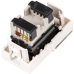 Вставка Mosaic 22.5x45, RJ-45 UTP, кат.5e, со шторкой и увеличенным окном маркировки, белая