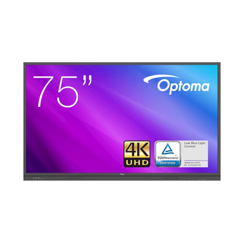 75' Optoma 3751RK INTERACTIVE, UHD 4K, 3840x2160, 370cd, 1200:1, 8ms, 178/178, IN: 3xHDMI, VGA, DP, 4xUSB2.0, USB3.0, RJ45, OUT: HDMI, S/PDIF, RG45, Android 8.0, 3GB, 16GB, Speakers 2x15V