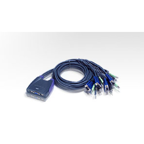 ATEN 4-Port USB VGA/Audio Cable KVM Switch (1.8m)