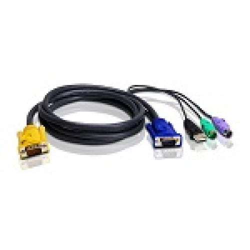 ATEN USB-PS/2 1.8M HYBRID CABLE., 1.8m