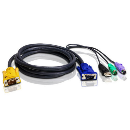 ATEN USB-PS/2 3.0M HYBRID CABLE., 3m