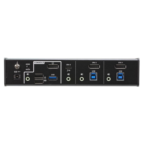ATEN 3-Port USB-C DisplayPort KVMP Switch with PD +PSU