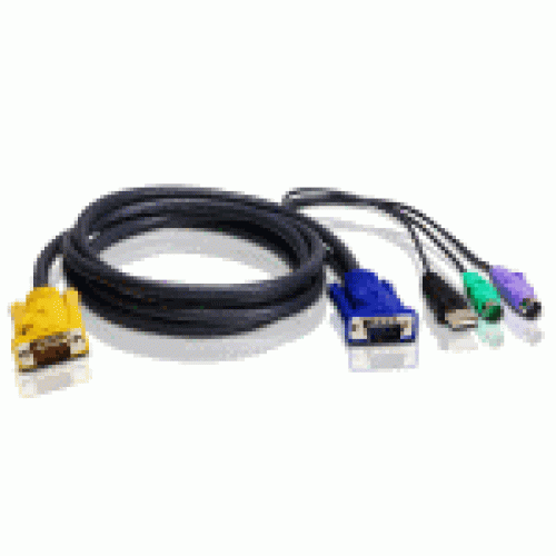 ATEN USB-PS/2 3.0M HYBRID CABLE., 3m