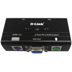 D-Link 2-port KVM Switch, VGA+PS/2 ports
