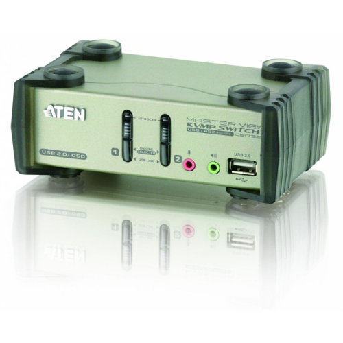 ATEN 2-Port PS/2-USB VGA/Audio KVMP™ Switch with OSD