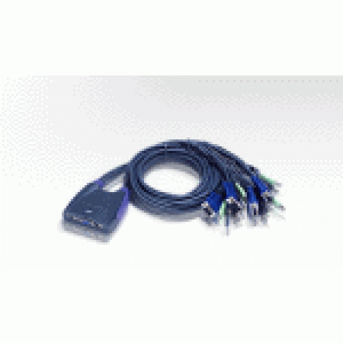 ATEN 4-Port USB VGA/Audio Cable KVM Switch (1.8m)