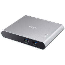 ATEN 2-Port USB-C Gen 1 Dock Switch with Power Pass-through