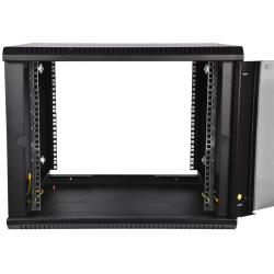 ЦМО Шкаф телекоммуникационный настенный разборный ЭКОНОМ 9U (600х650) дверь стекло, цвет черный